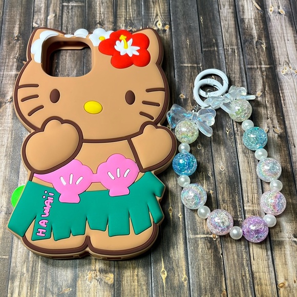 Hawaii Summer Hello Kitty Bulky Protective Iphone 13 And IPhone 14 Phone Case - Picture 1 of 5